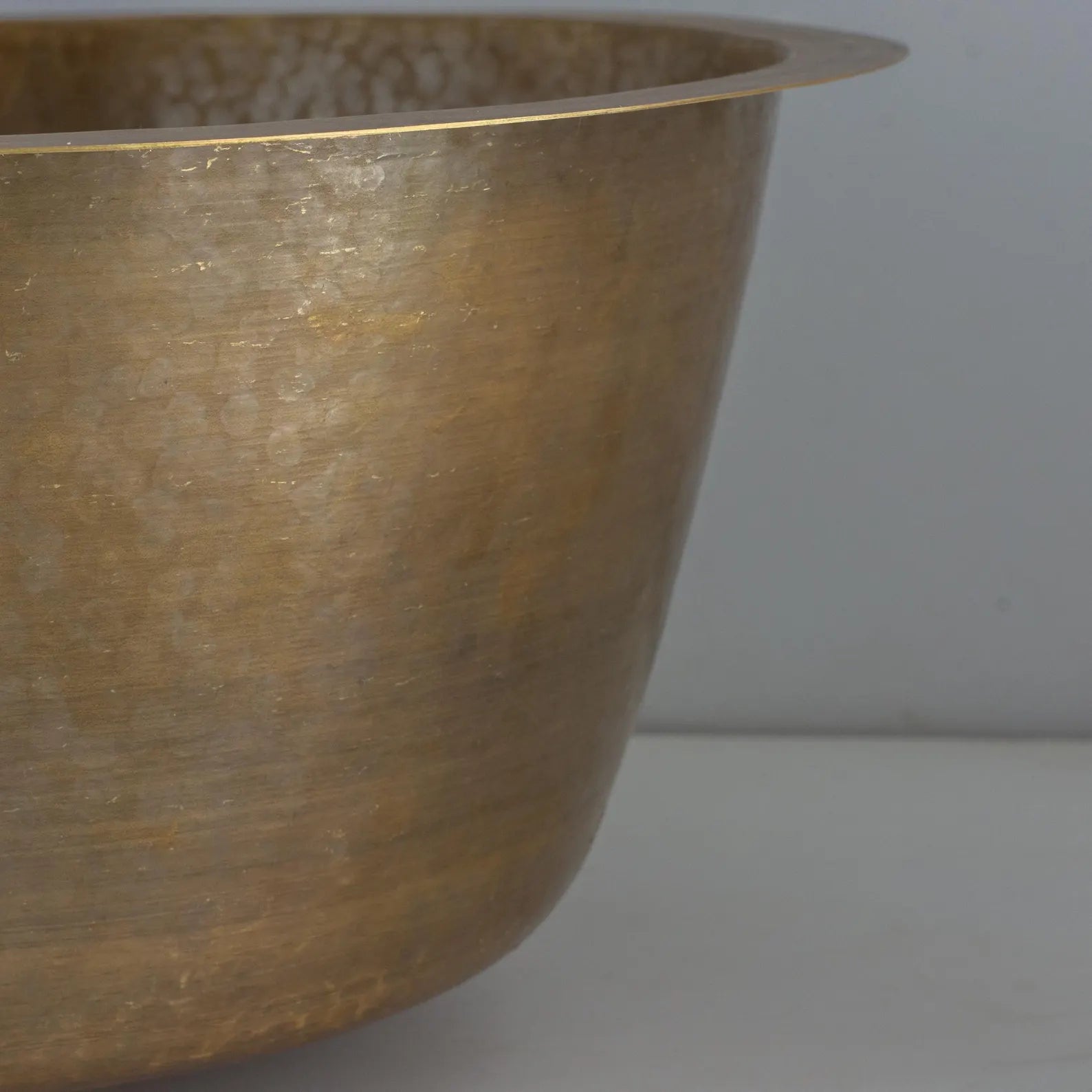 Raw Brass Undermount Sink, Brass Round Prep Sink, Hammered Kitchen Bar Sink