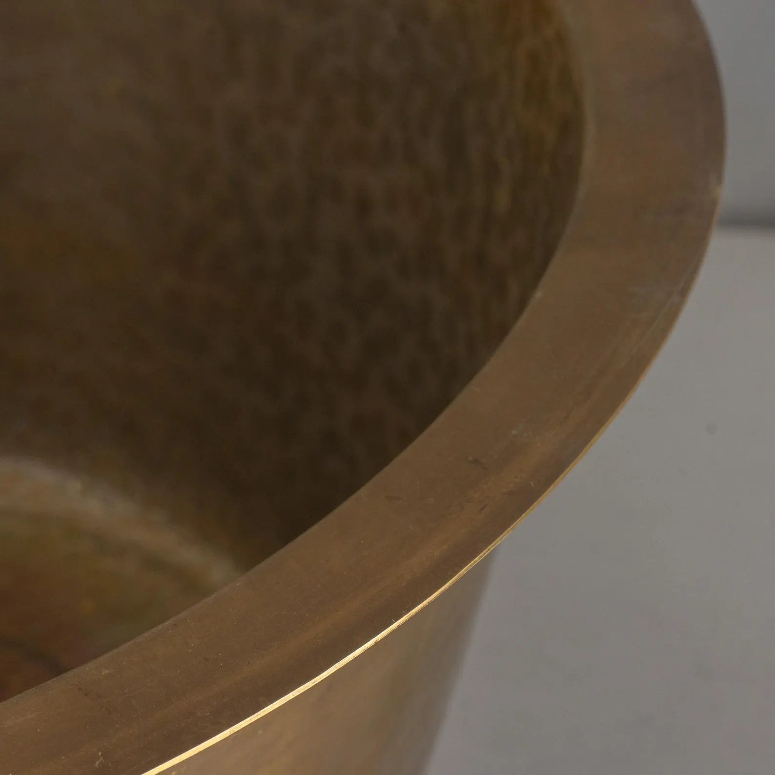 Raw Brass Undermount Sink, Brass Round Prep Sink, Hammered Kitchen Bar Sink