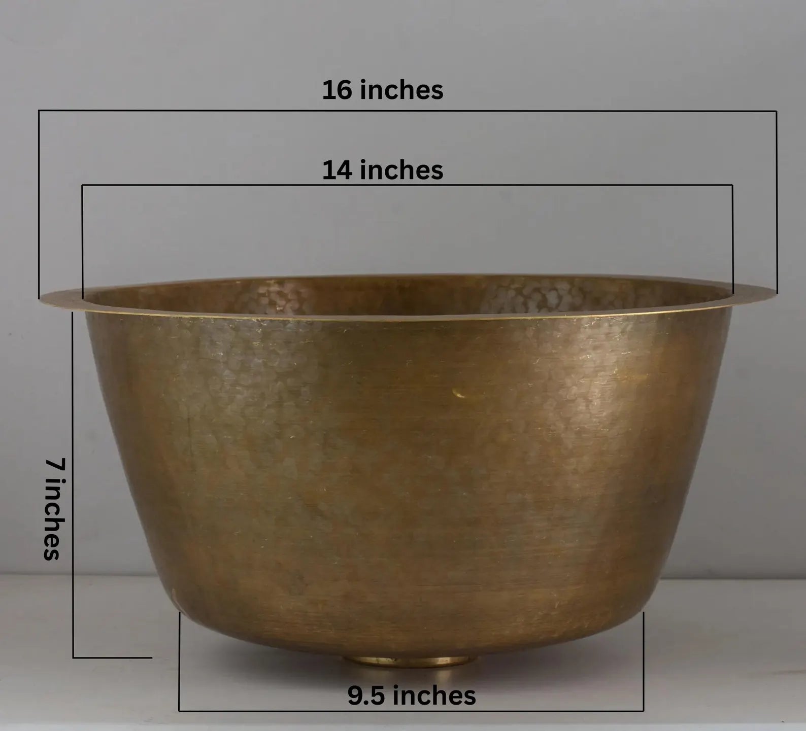 Raw Brass Undermount Sink, Brass Round Prep Sink, Hammered Kitchen Bar Sink