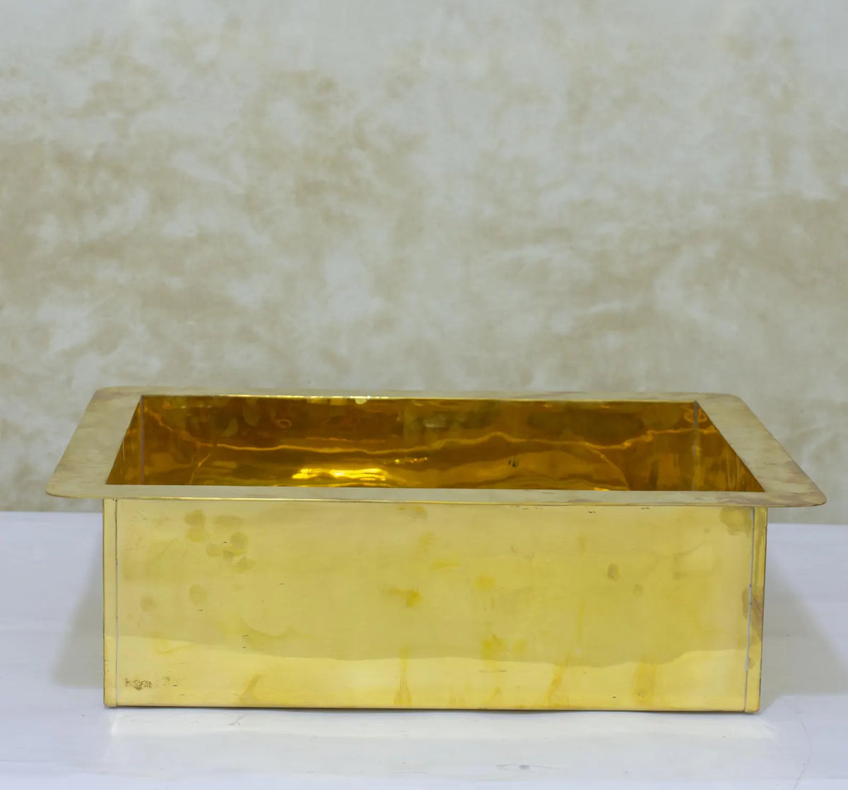 Rectangular Island Sink, Brass Kitchen Sink, Solid Undermount Sink, Brass Farmhouse Sink