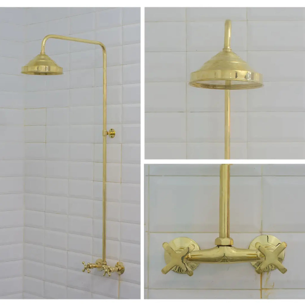 Antique Brass Shower Fixtures – Brass Shower System