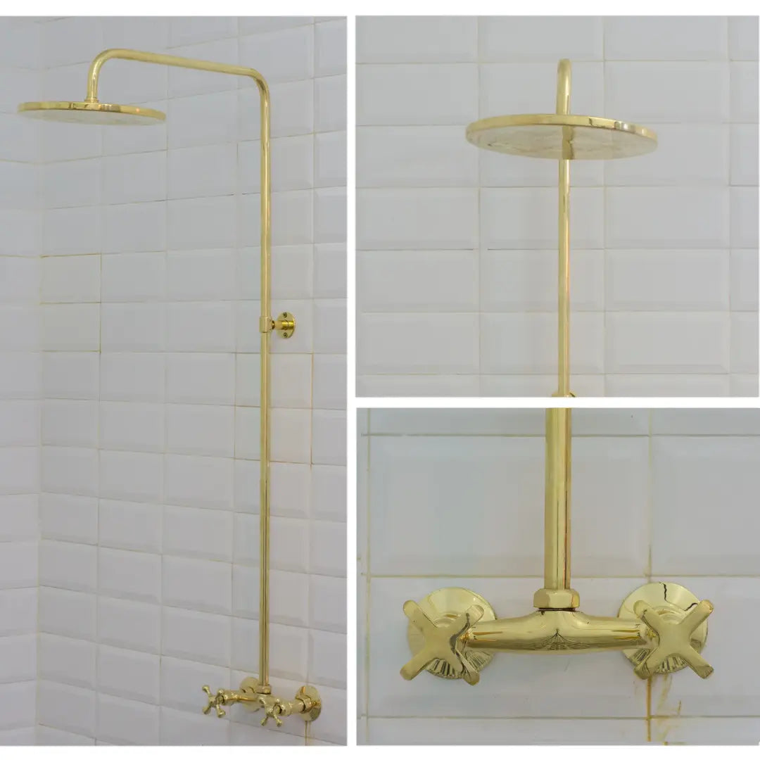 Antique Brass Shower Fixtures – Brass Shower System