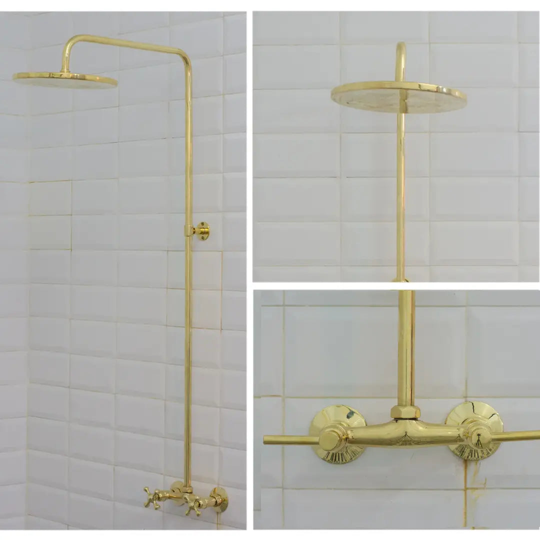 Antique Brass Shower Fixtures – Brass Shower System