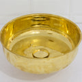 Unlacquered Brass Bathroom Round Vessel Sink | Countertop Basin
