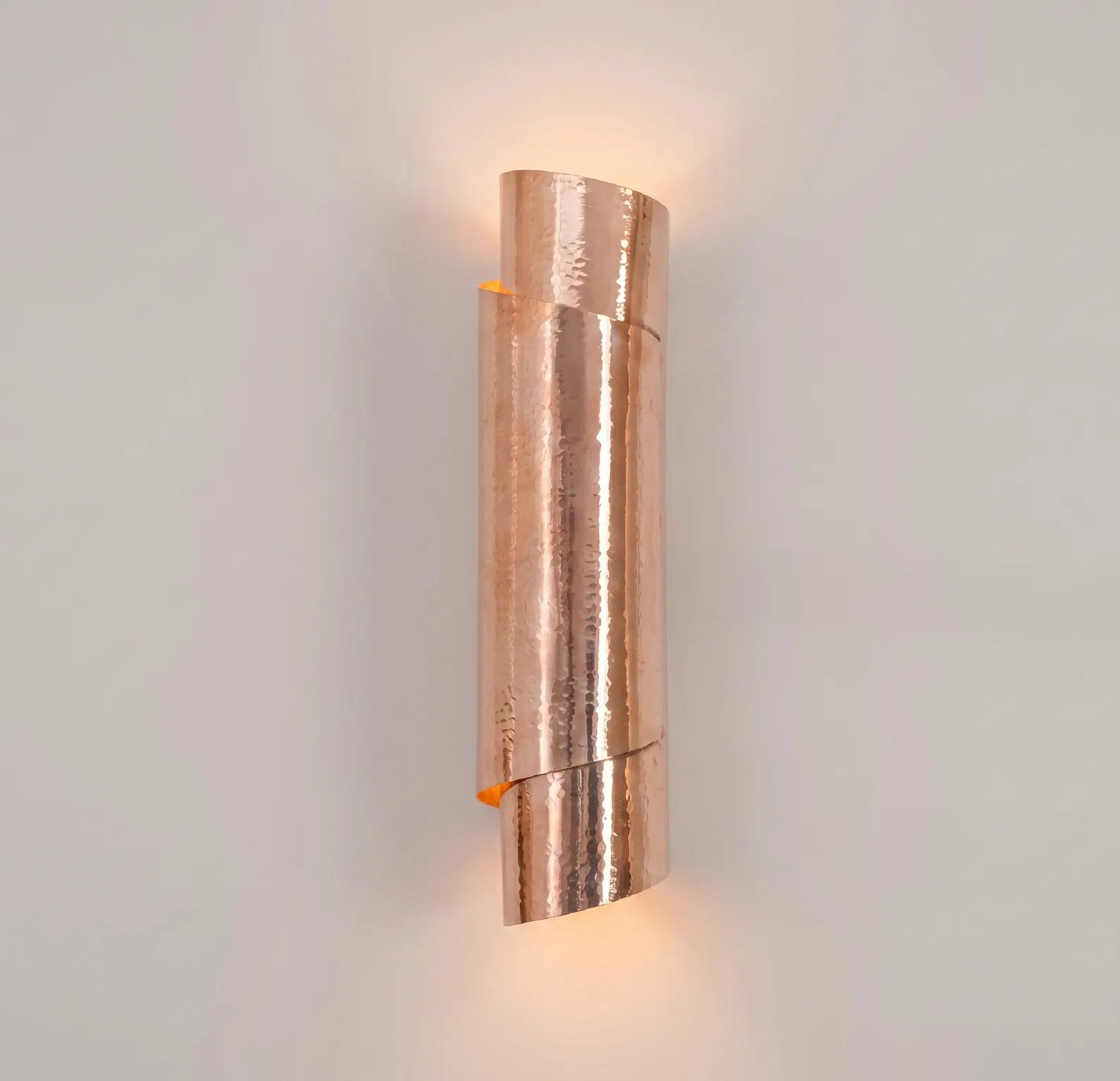 Hammered Copper Wall Sconce, Minimalist Lighting Fixture, Rustic Copper Light