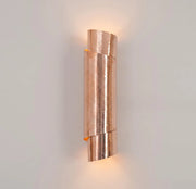 Hammered Copper Wall Sconce, Minimalist Lighting Fixture, Rustic Copper Light