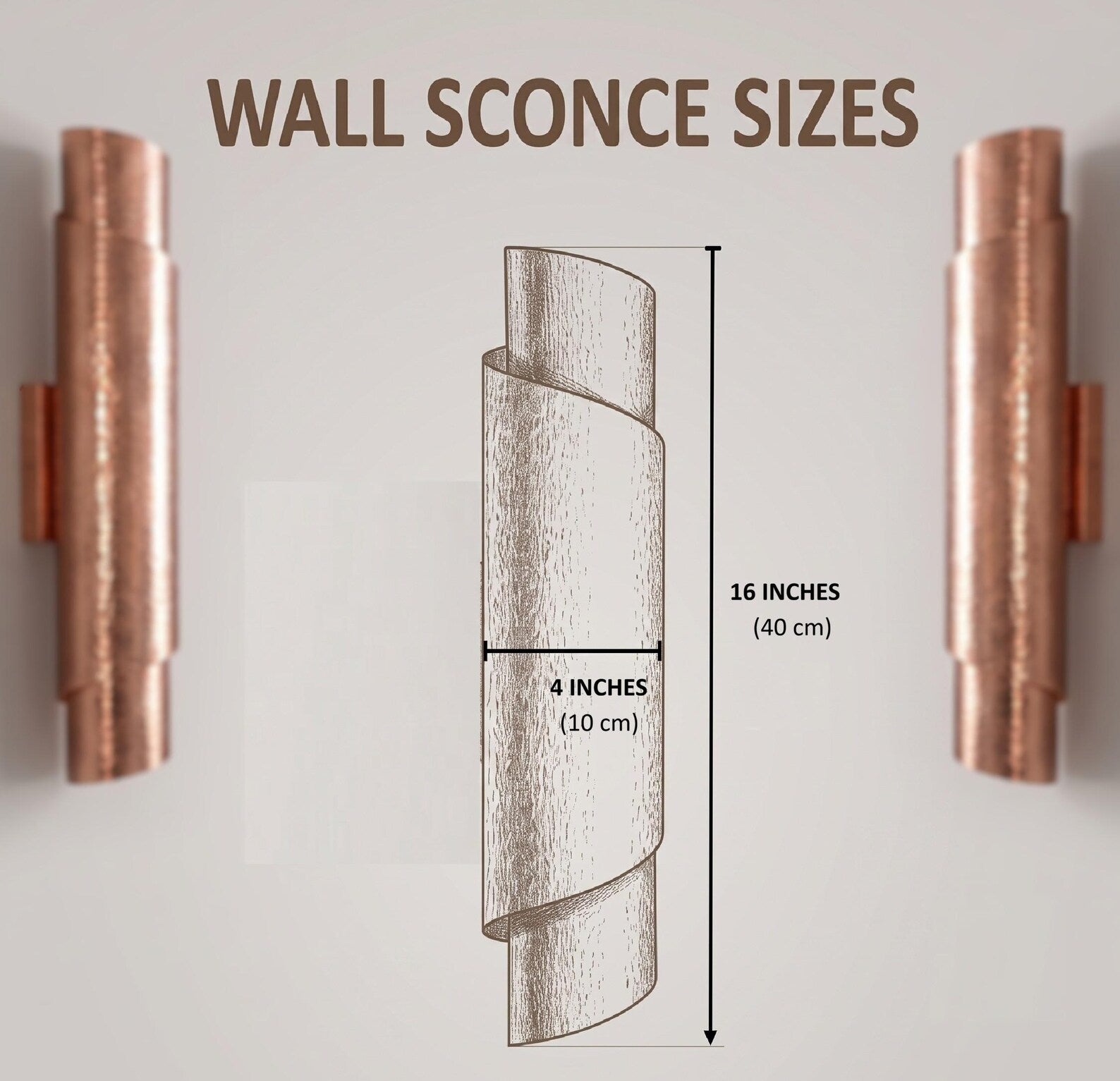 Hammered Copper Wall Sconce, Minimalist Lighting Fixture, Rustic Copper Light