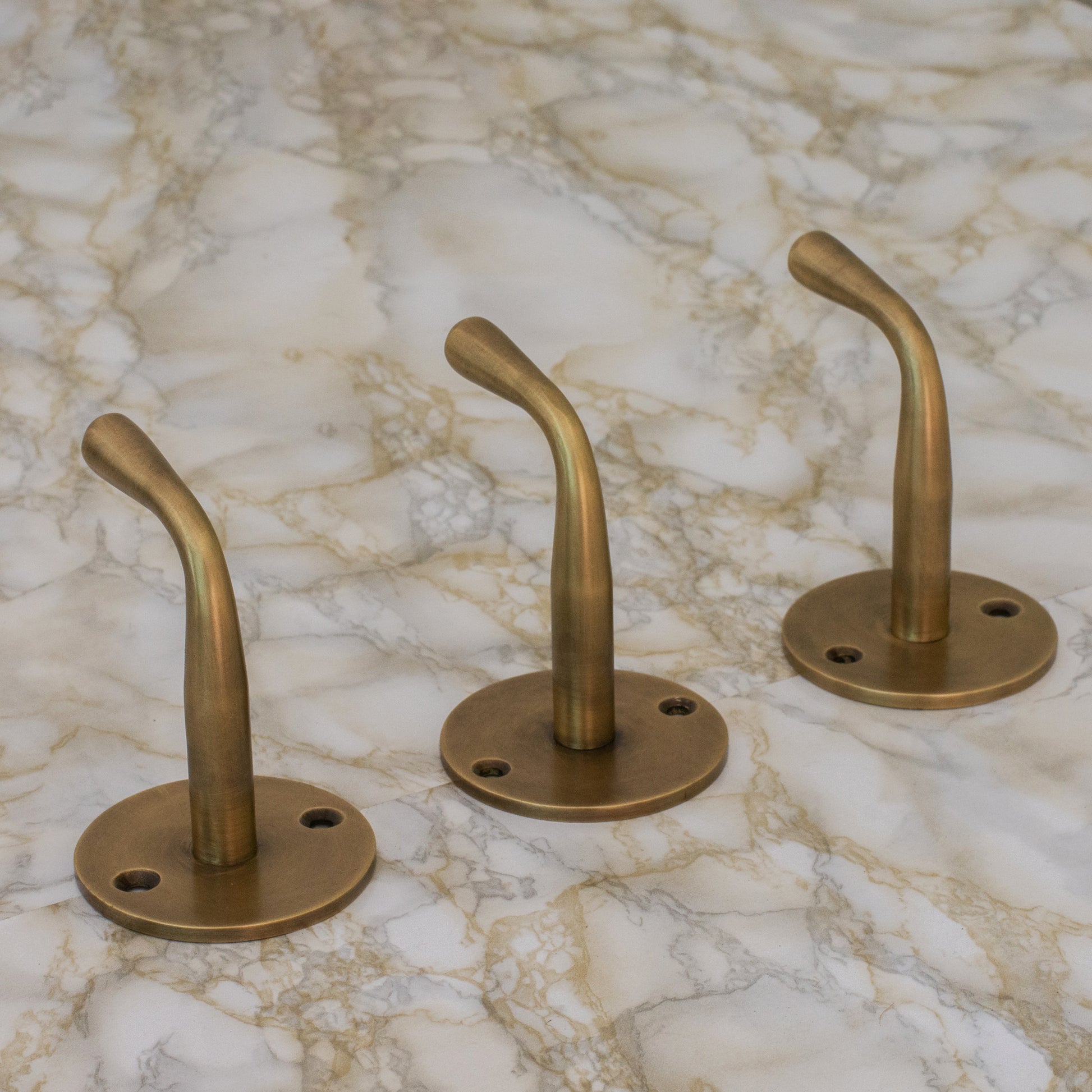 Vintage Hooks Set | Solid Brass Single Hook