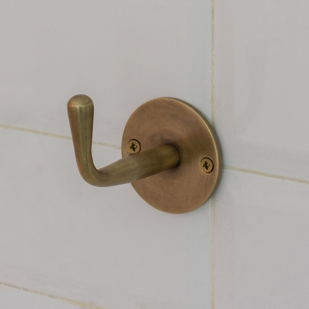 Vintage Hooks Set | Solid Brass Single Hook