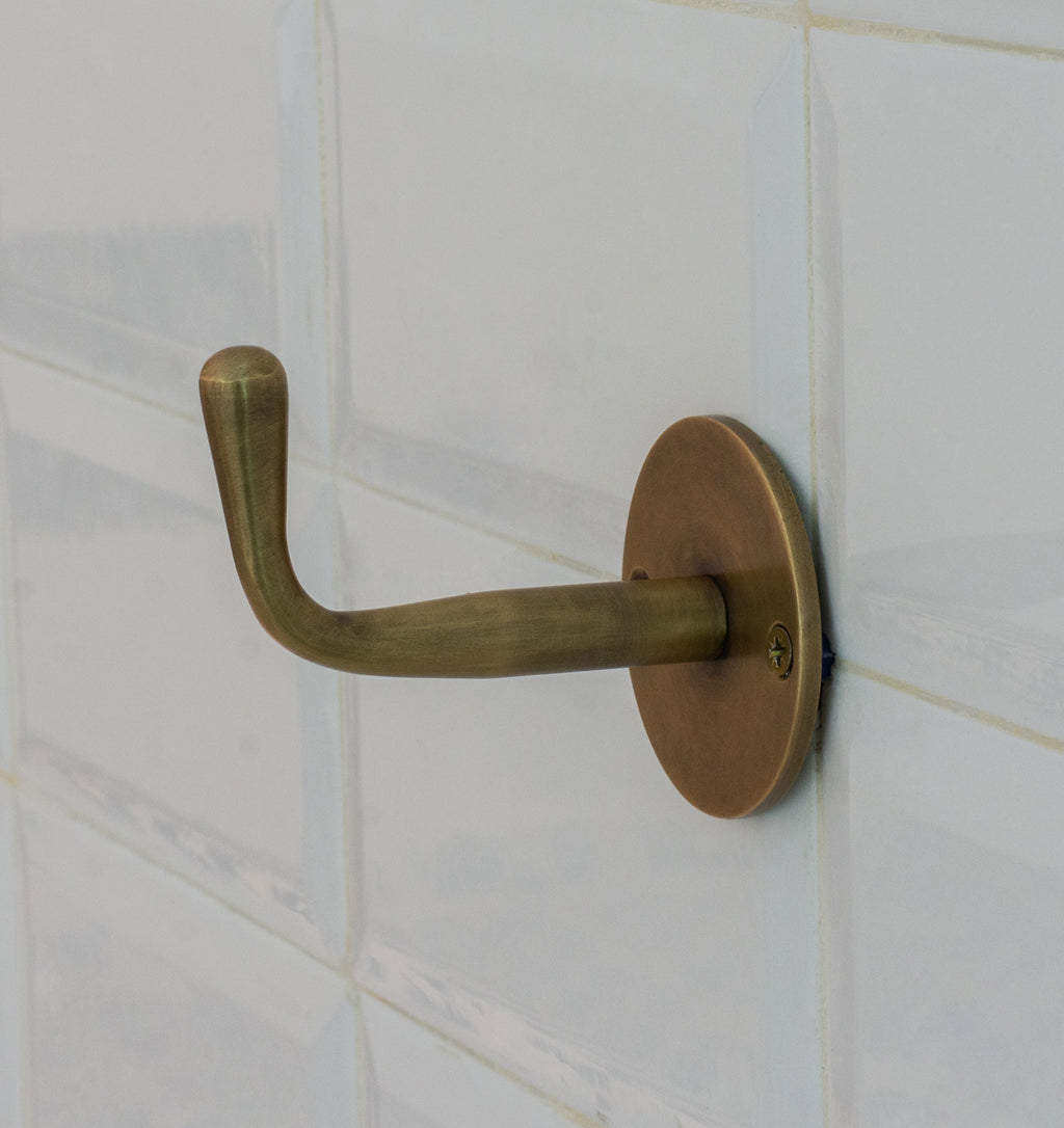 Vintage Hooks Set | Solid Brass Single Hook