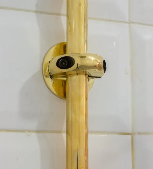 Solid Brass Exposed Shower System With Rainfall Head, Sliding Hand Shower and Cross Handles
