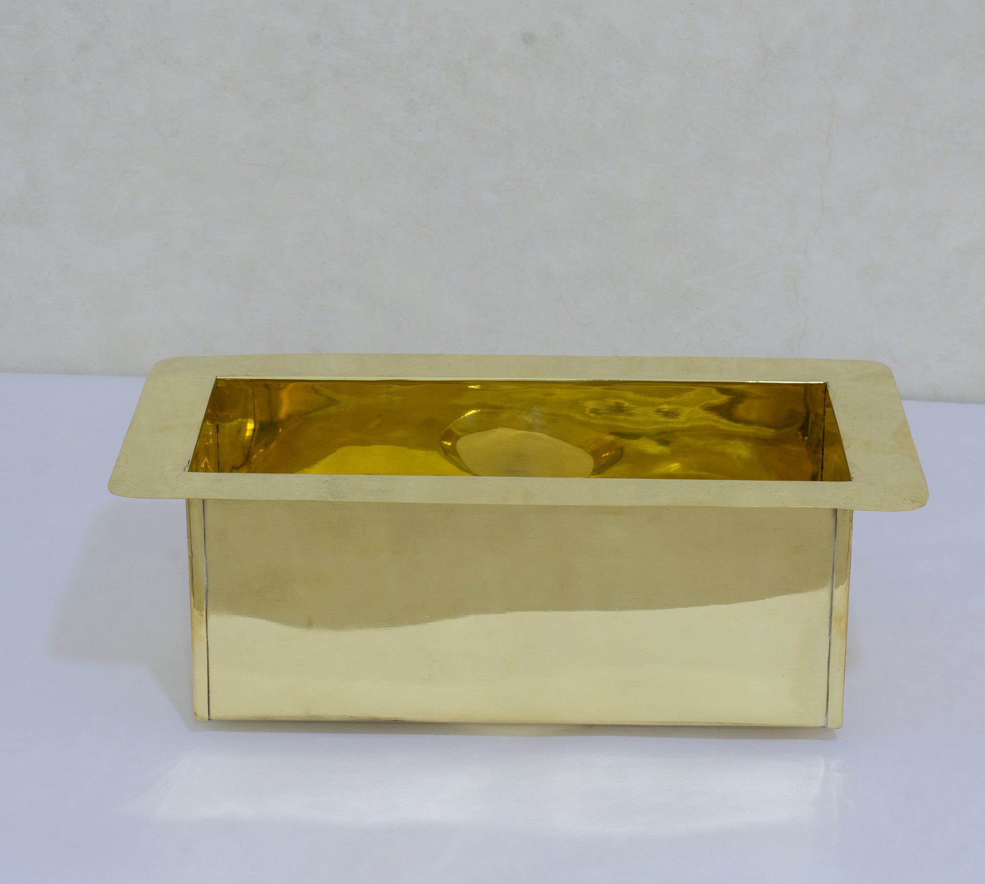 Solid Brass Undermount Sink | Compact Rectangular Small Kitchen Sink | With Strainer