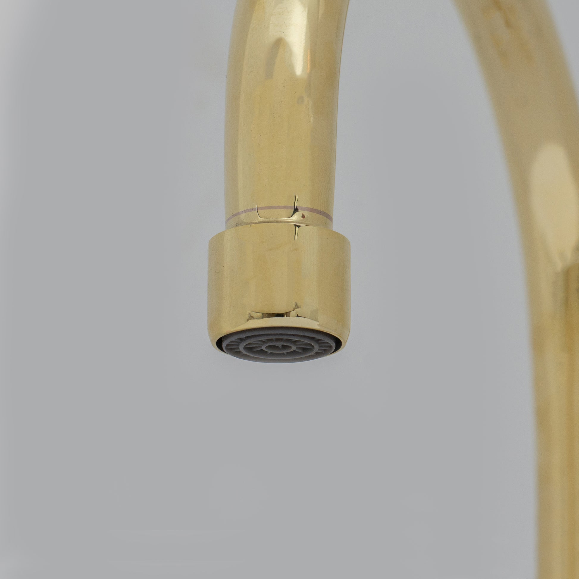 Unlacquered Brass Compact Faucet | Single Hole Bathroom Sink Faucet