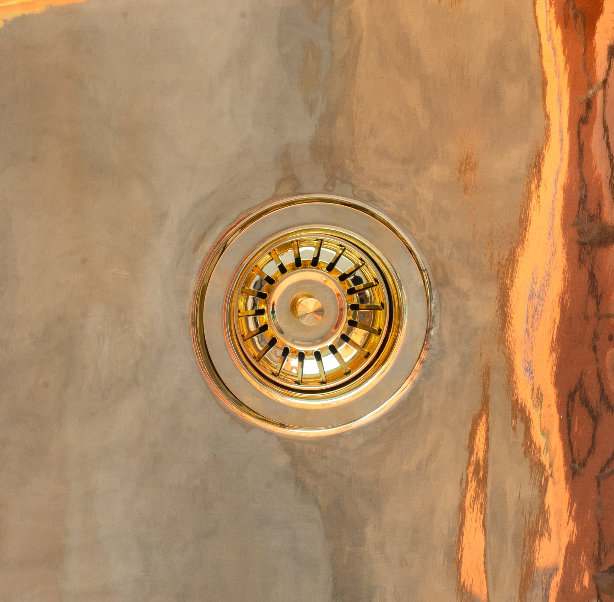 Smooth Unlacquered Brass Farmhouse Kitchen Sink | Double Drain