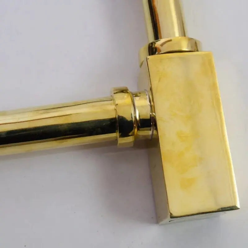 Solid Unlacquered Brass P-trap and Sink Stopper, Push Up Button, Pop Up Drain, Brass Water Trap