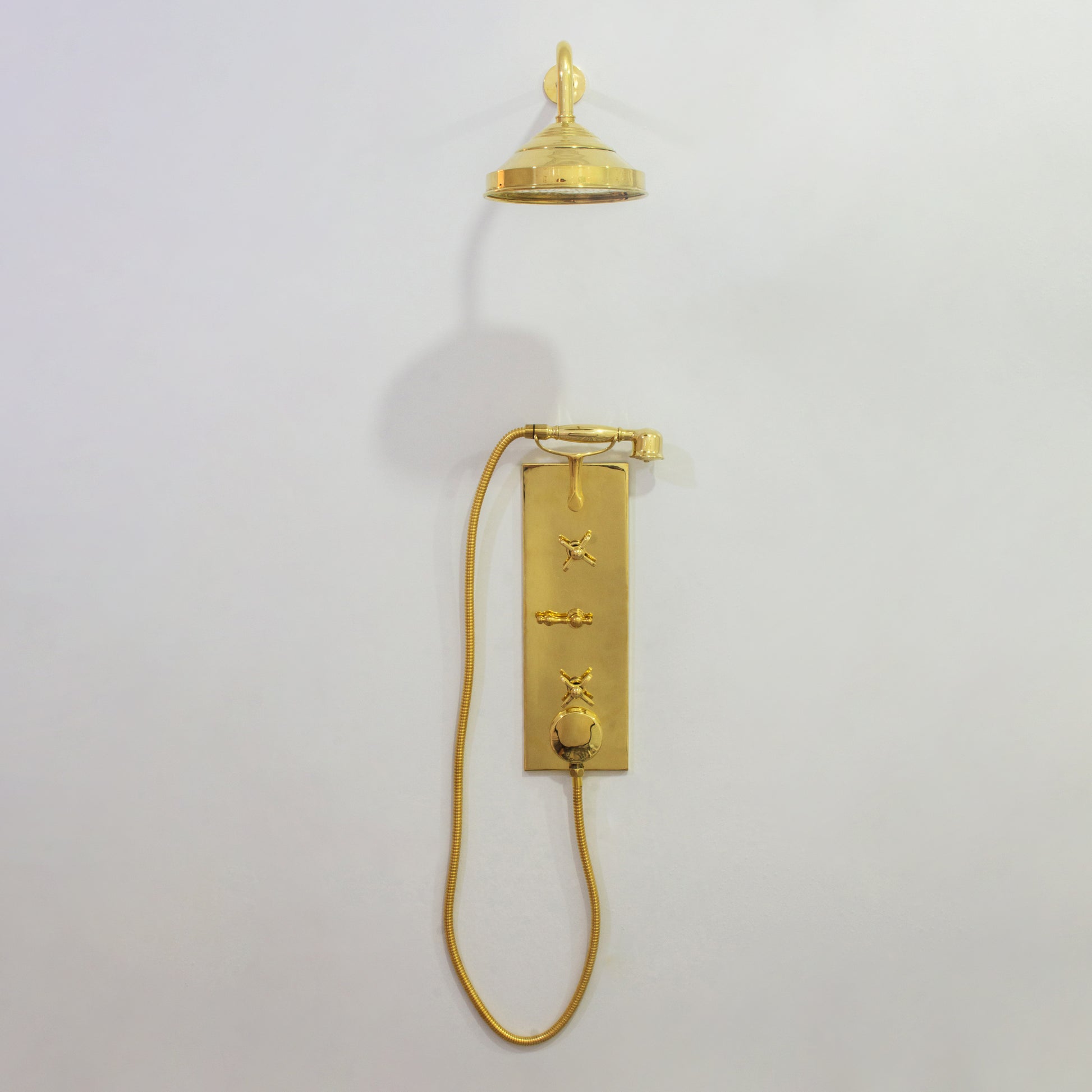 Solid Brass Built-In Shower System – Concealed Rainfall Showerhead with Handheld – Wall-Mounted Shower Set