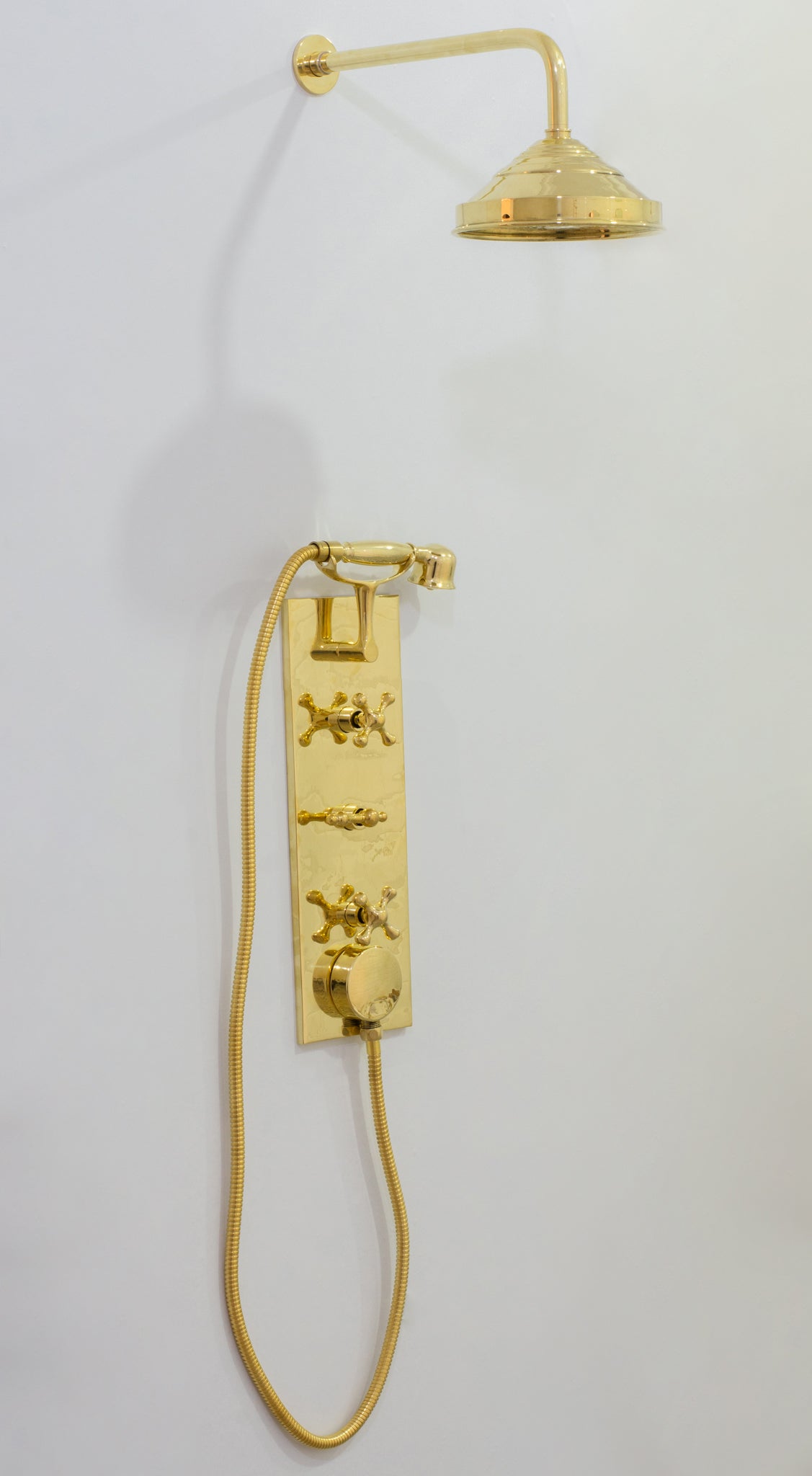 Solid Brass Built-In Shower System – Concealed Rainfall Showerhead with Handheld – Wall-Mounted Shower Set