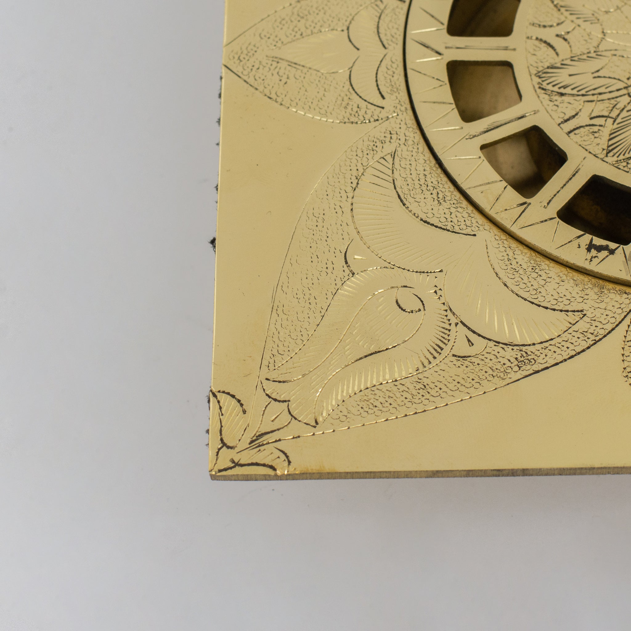 Engraved Traditional Style Brass Floor Drain | Shower floor