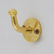 Solid Brass Single Hook, Coat Hook, Clothes Hook, Shower Hook, Towel Hanger