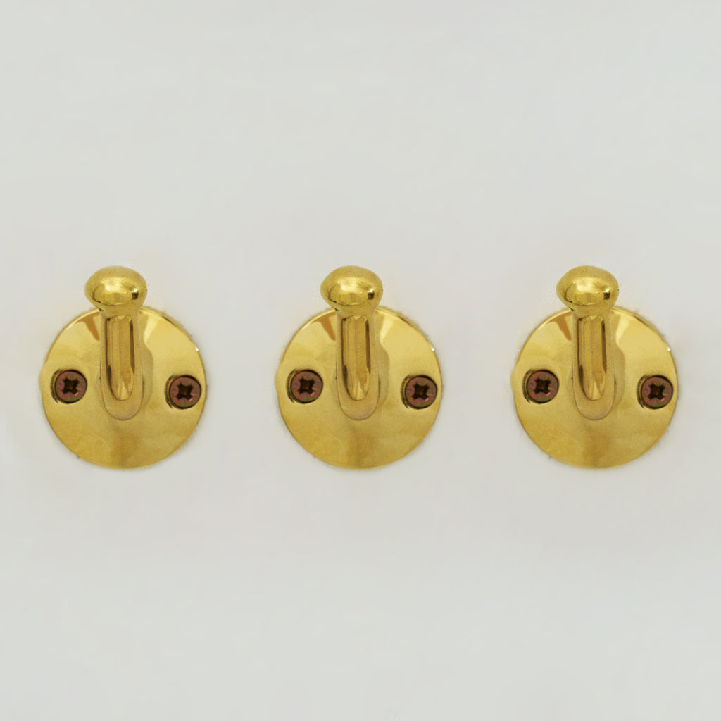 Solid Brass Single Hook, Coat Hook, Clothes Hook, Shower Hook, Towel Hanger