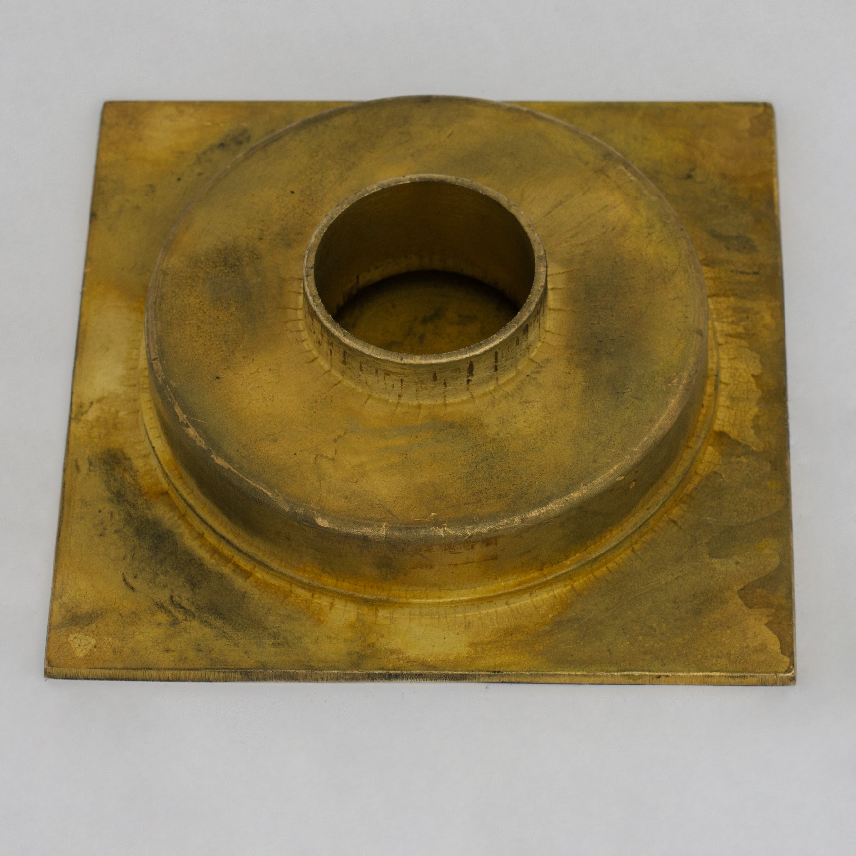 Solid Brass Square Floor Drain | Smooth Style | Unlacquered Shower Drain