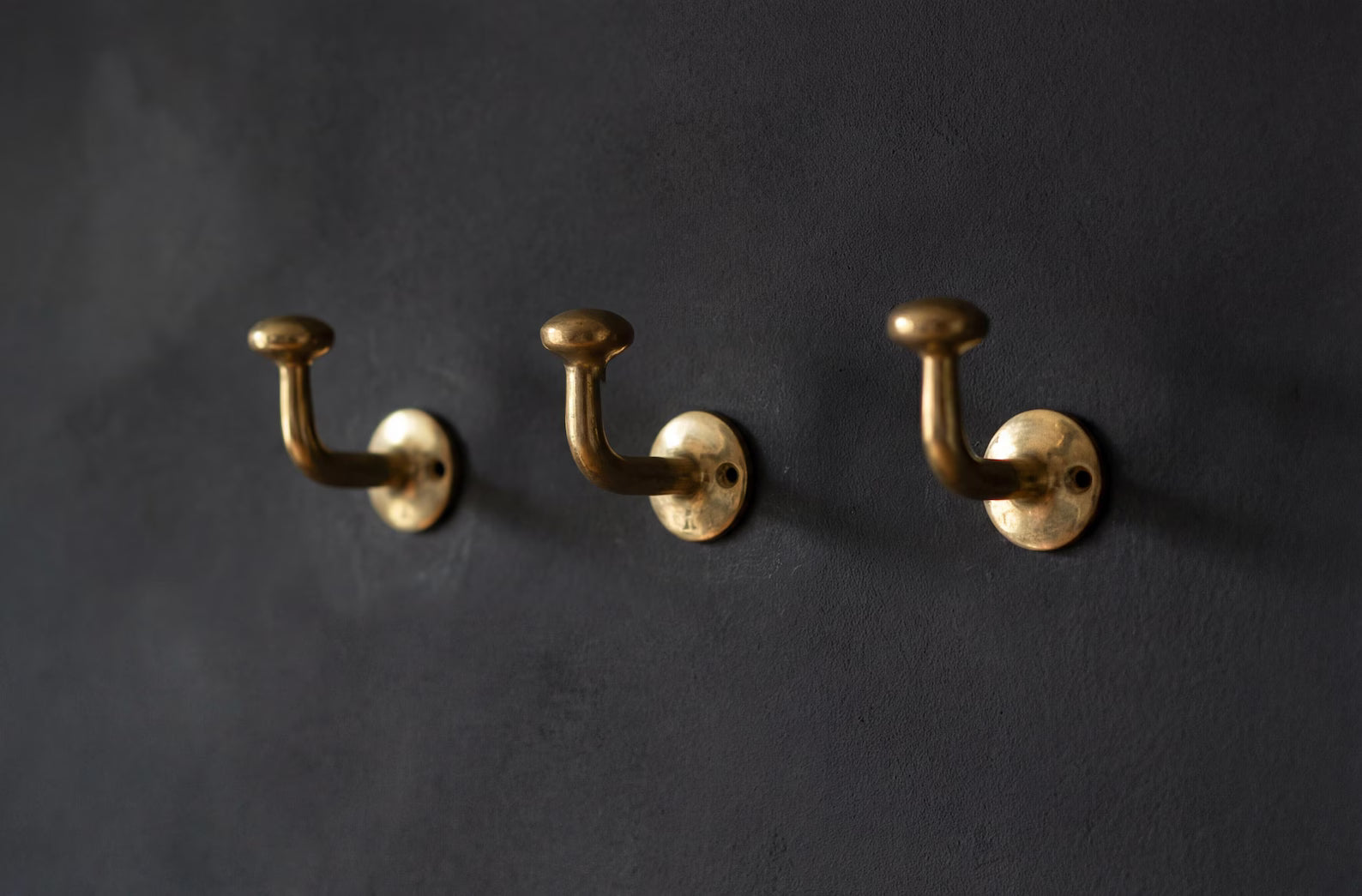 Vintage Hooks Set, Solid Brass Robe Hook, Heavy Duty Single Hook, Wall Mount Robe Hooks
