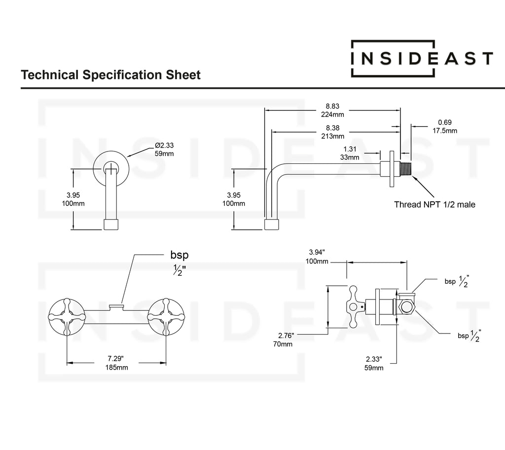 Wall Mounted Tub Filler – Bath Tub Filler