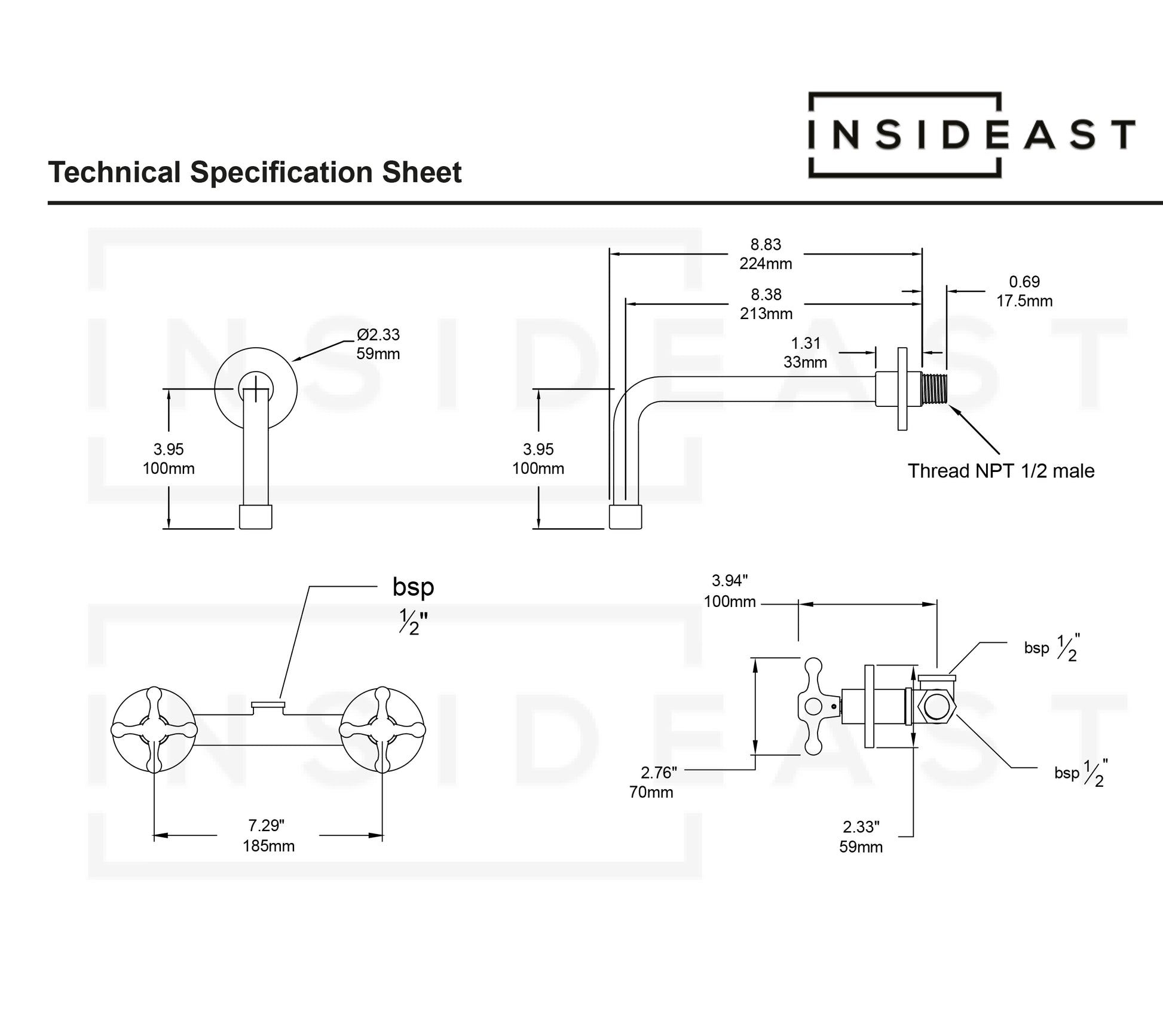 Wall Mounted Tub Filler – Bath Tub Filler