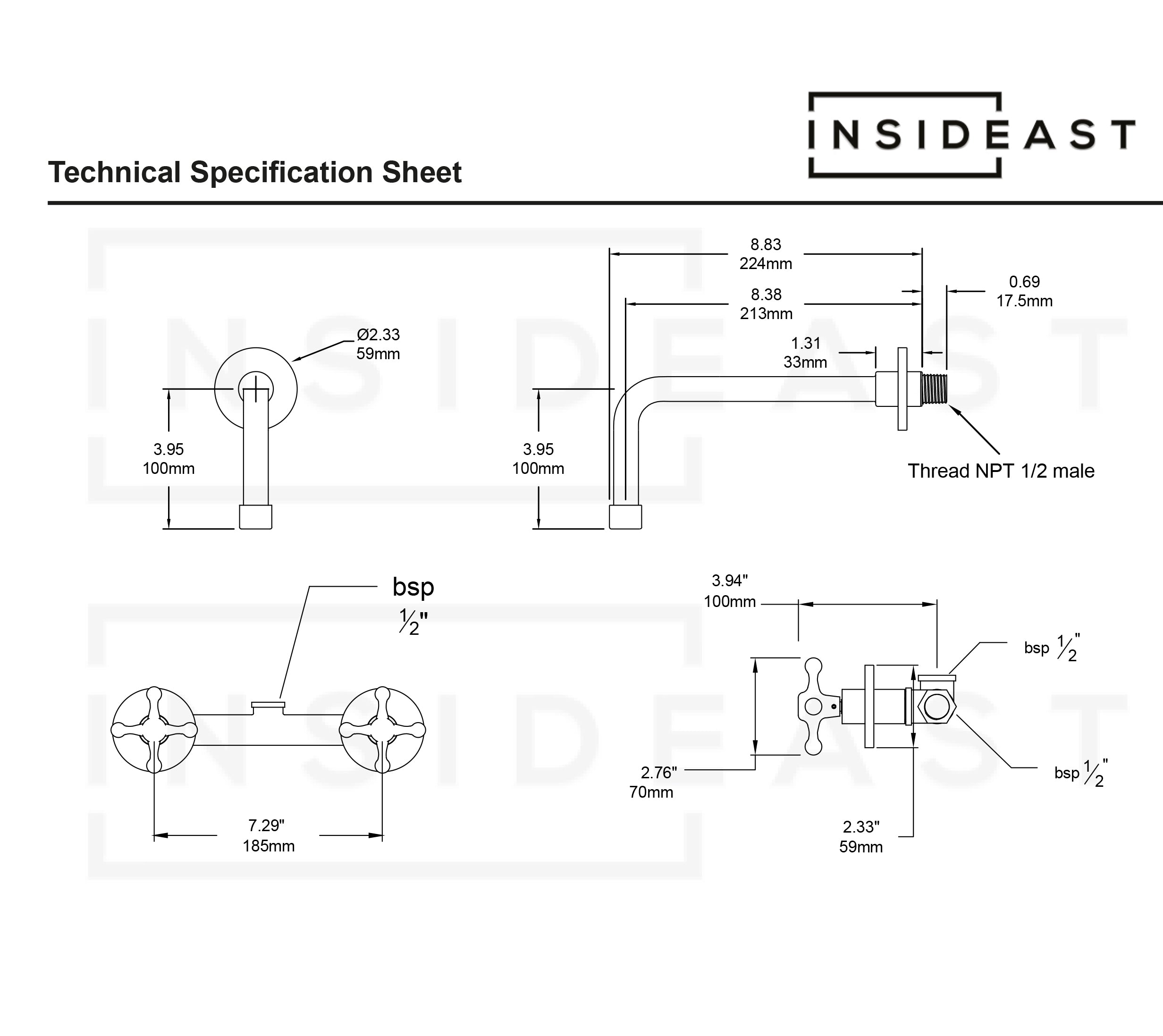 Wall Mounted Tub Filler – Bath Tub Filler