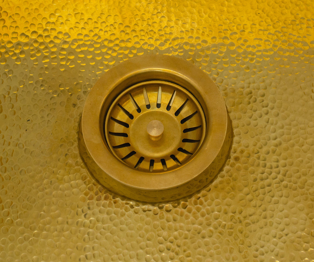 Experience authentic craftsmanship With Insideast Solid Brass Undermount Hammered Kitchen Sink that develops warm patina over time.