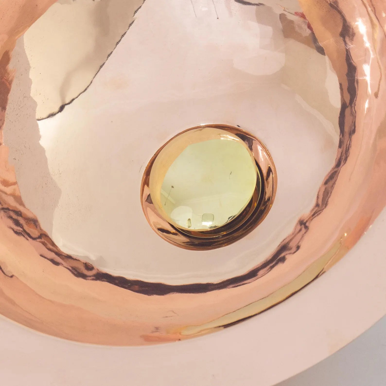 Unlacquered Solid Copper Undermount Sink, Round Copper Basin, Copper Bathroom Sink
