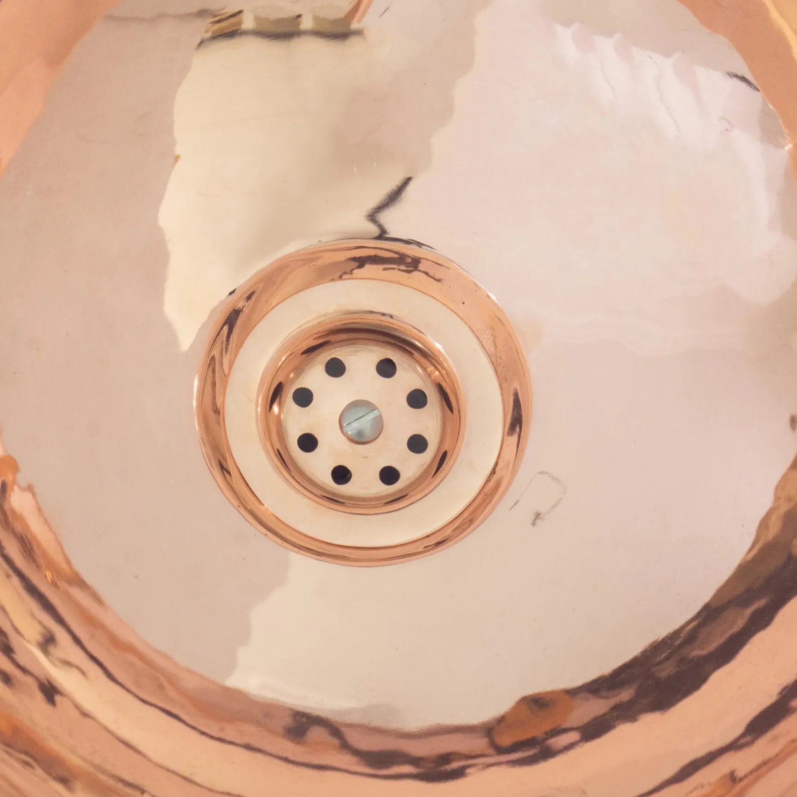 Unlacquered Solid Copper Undermount Sink, Round Copper Basin, Copper Bathroom Sink