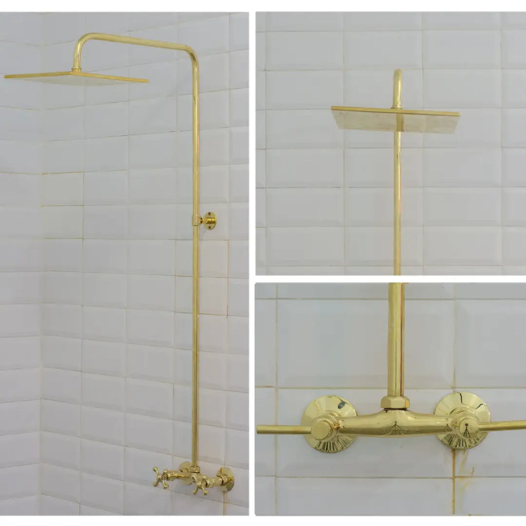 Antique Brass Shower Fixtures – Brass Shower System