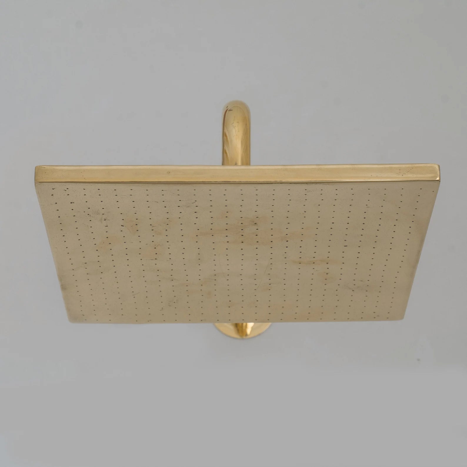 Unlacquered Brass Shower Head, Square Rain Showerhead, Outdoor Indoor Shower