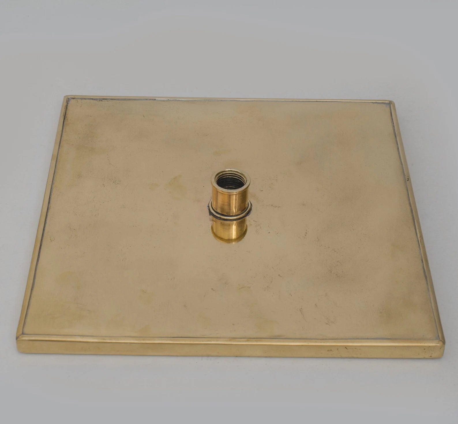 Unlacquered Brass Shower Head, Square Rain Showerhead, Outdoor Indoor Shower
