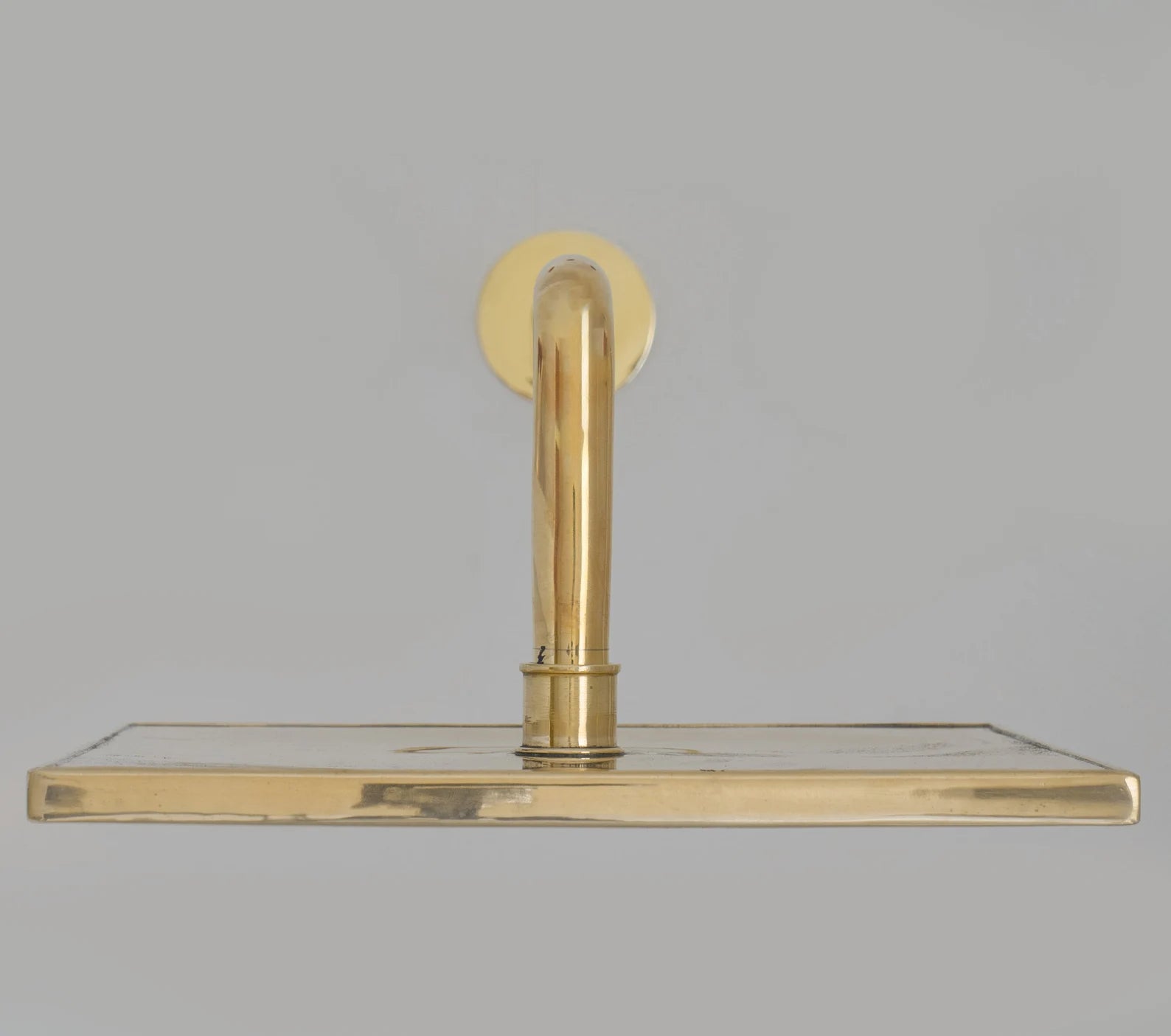 Unlacquered Brass Shower Head, Square Rain Showerhead, Outdoor Indoor Shower