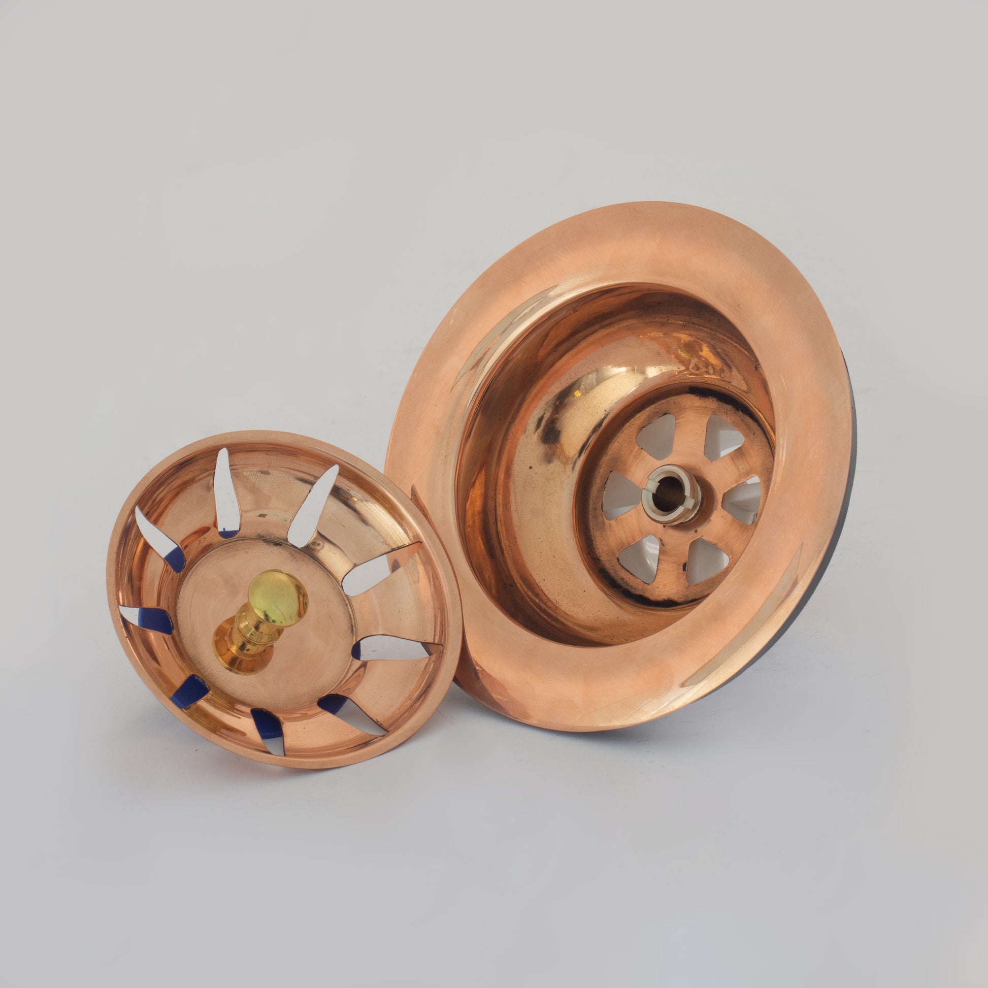 Unlacquered Solid Copper Kitchen Strainer Basket, Kitchen Sink Drain, Drain Stopper Plug, Basket Strainer