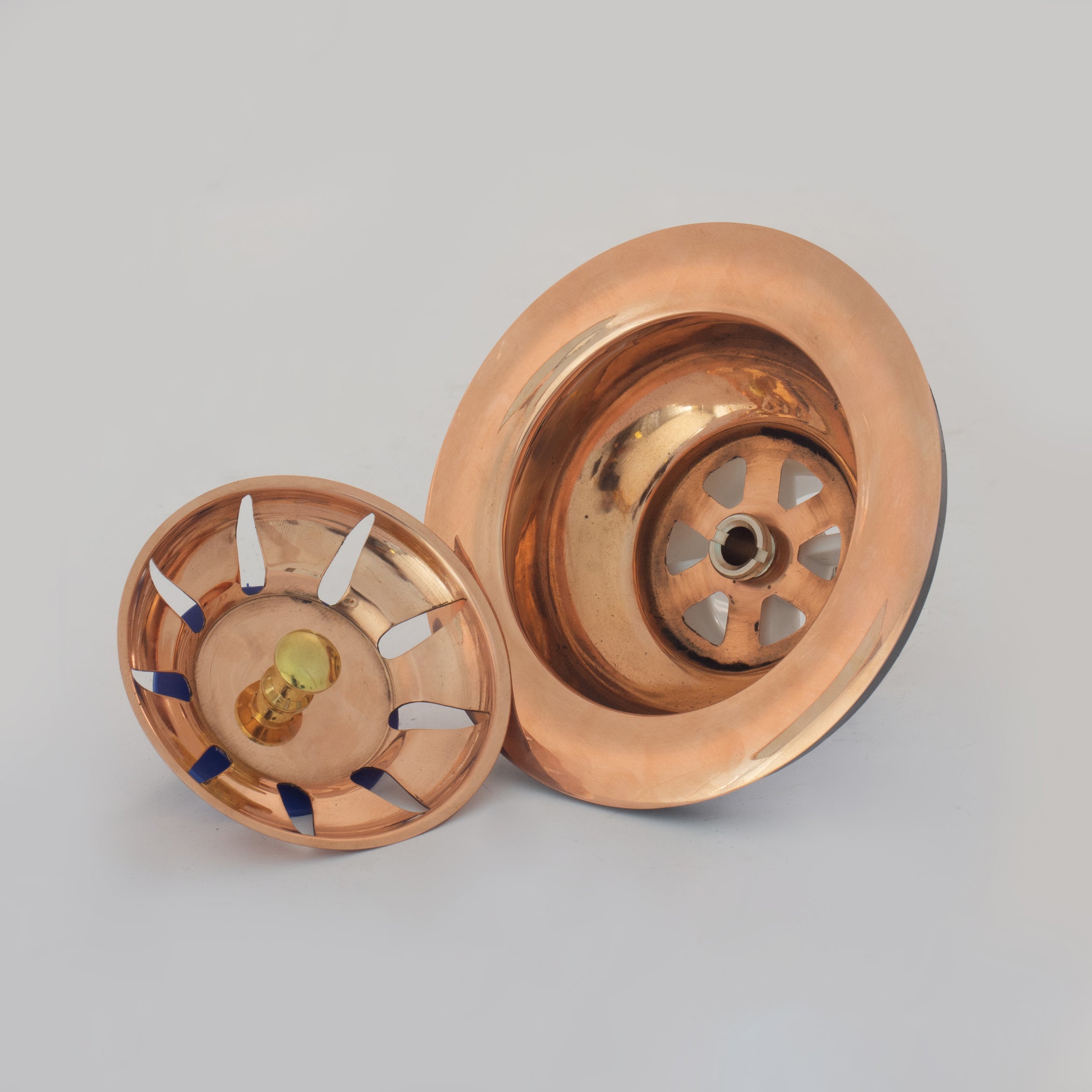 Unlacquered Solid Copper Kitchen Strainer Basket, Kitchen Sink Drain, Drain Stopper Plug, Basket Strainer