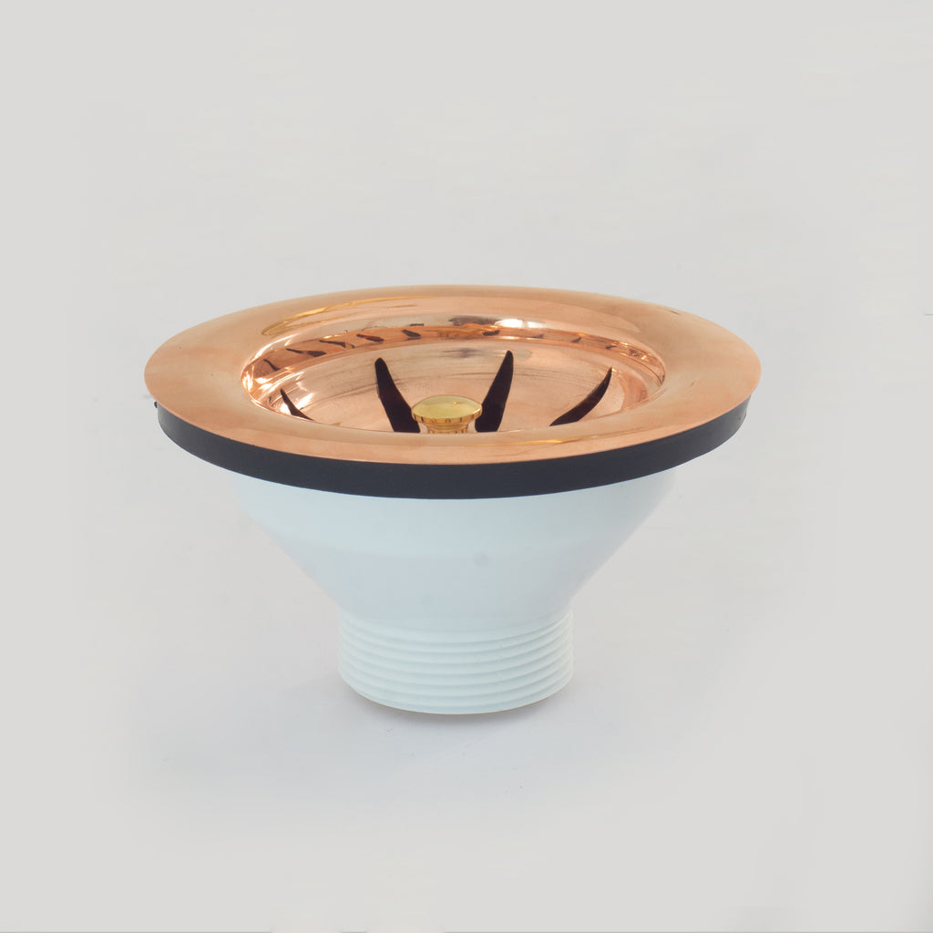 Unlacquered Solid Copper Kitchen Strainer Basket, Kitchen Sink Drain, Drain Stopper Plug, Basket Strainer
