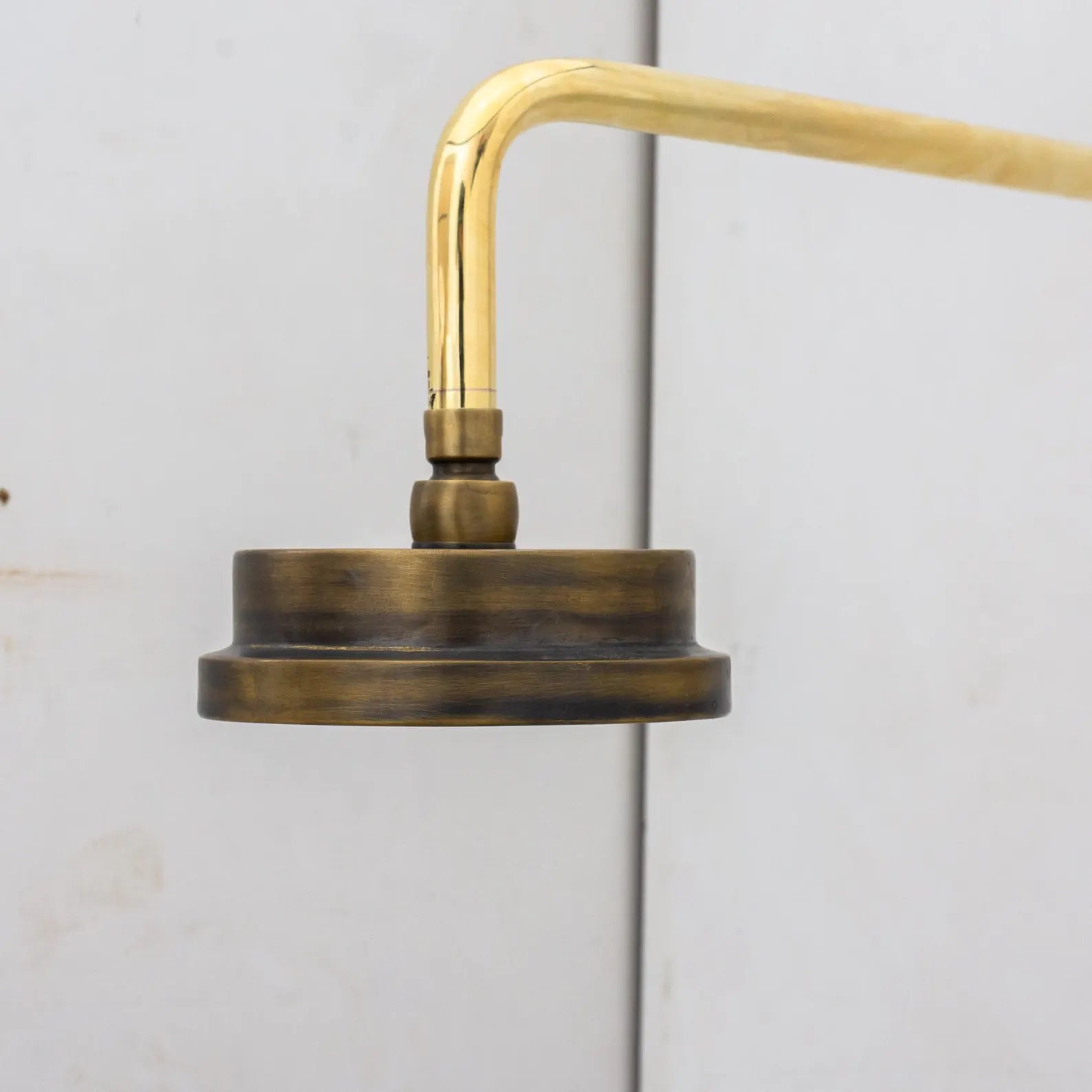 Solid Vintage Showerhead, Swiveling Rain Showerhead Bronze, Outdoor Showerhead