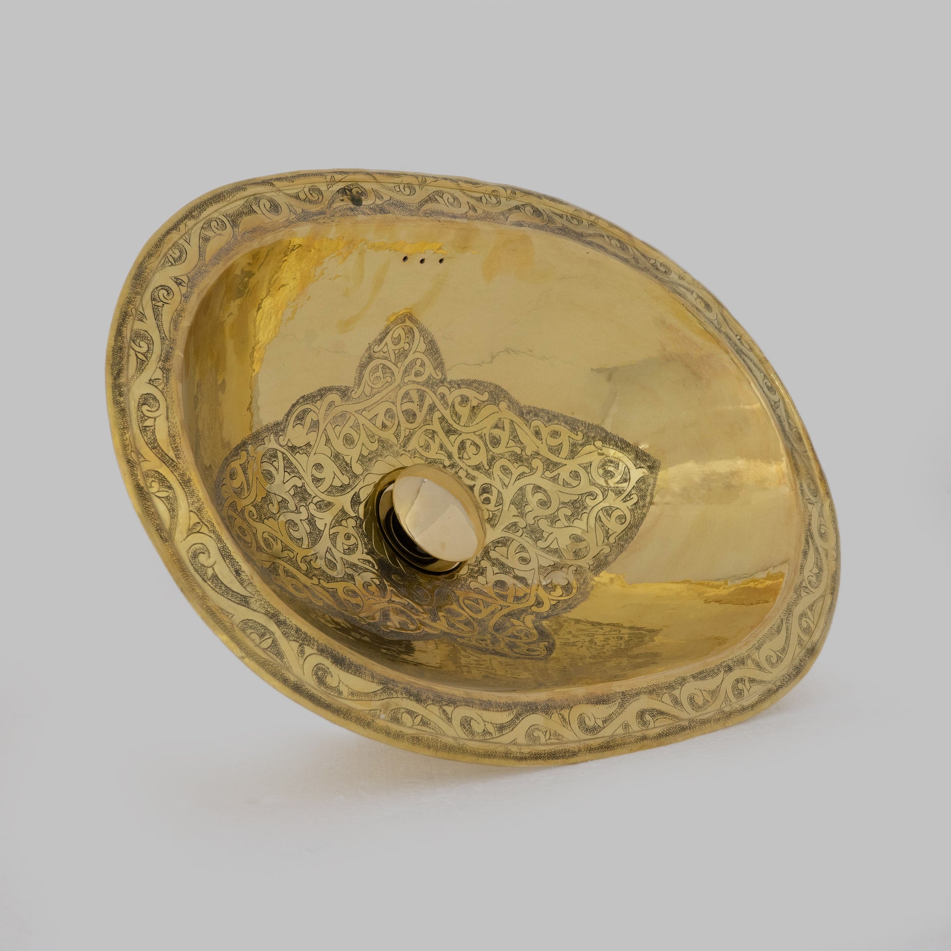 Unlacquered Brass Drop-in Sink | Bathroom Oval Sink