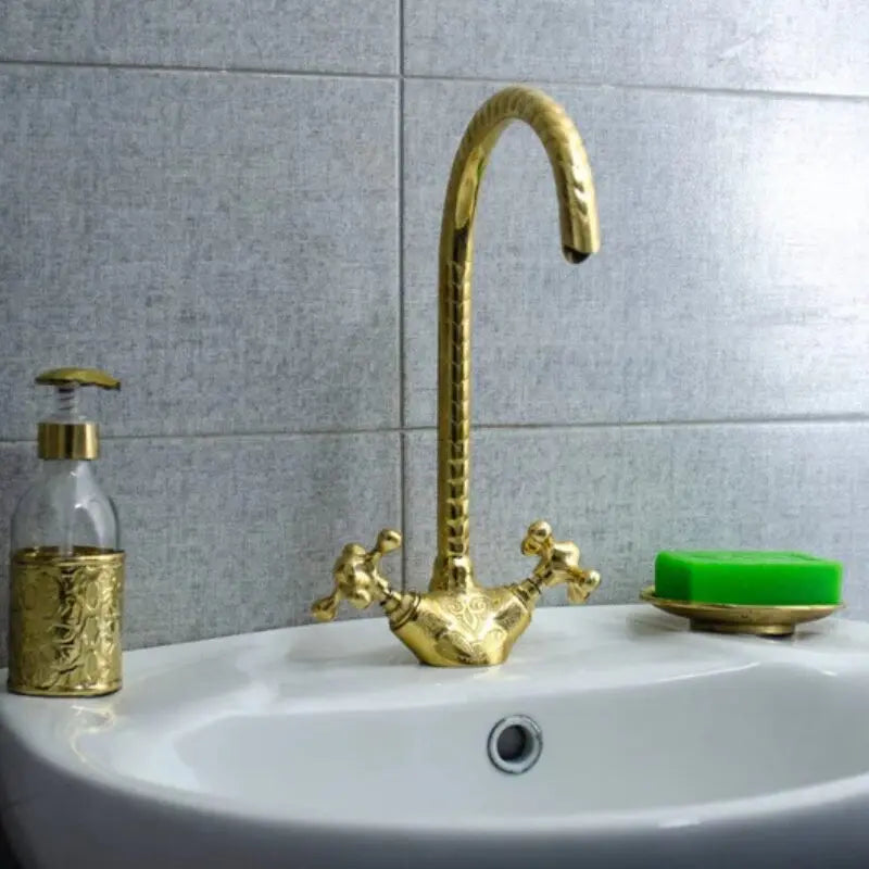 Unlacquered Brass Bathroom Faucet – Single Hole Bathroom Faucet
