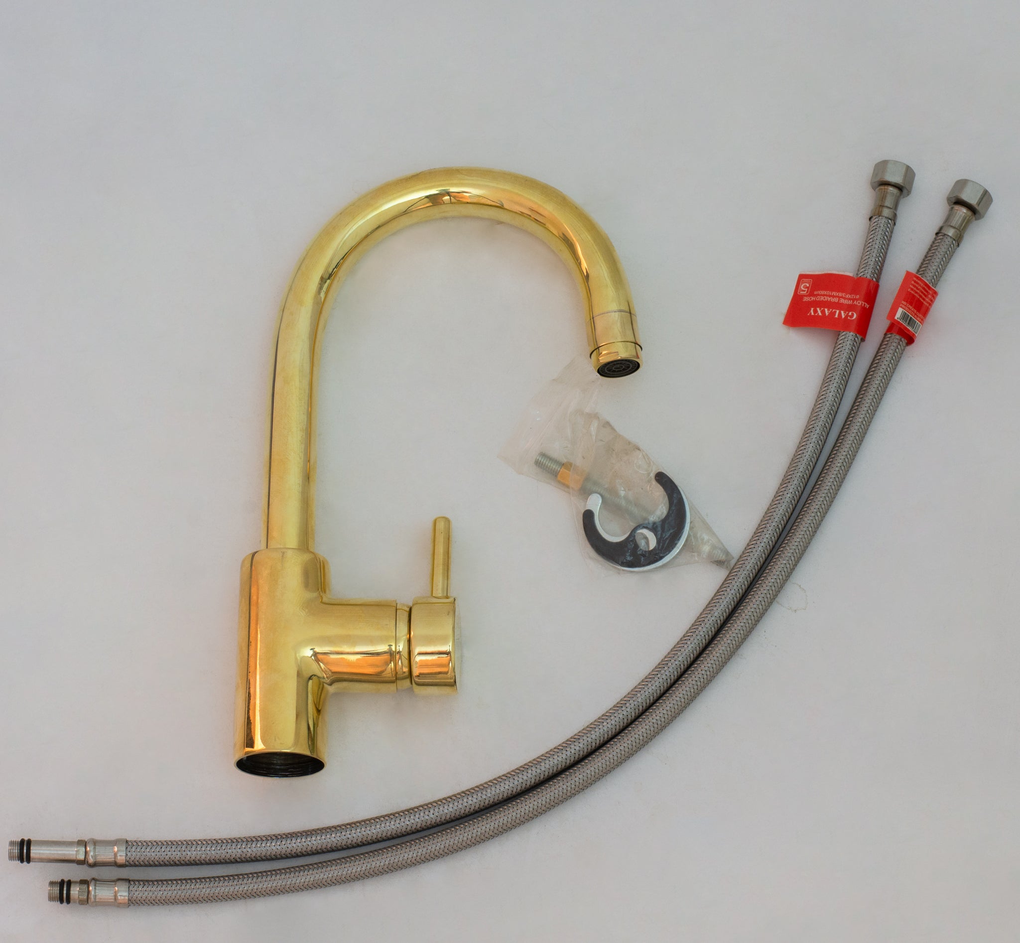 Unlacquered Brass Mixer Faucet, Single Hole Faucet Lever Handle Tap, Compact Faucet For Bathroom, Brass Short Faucet