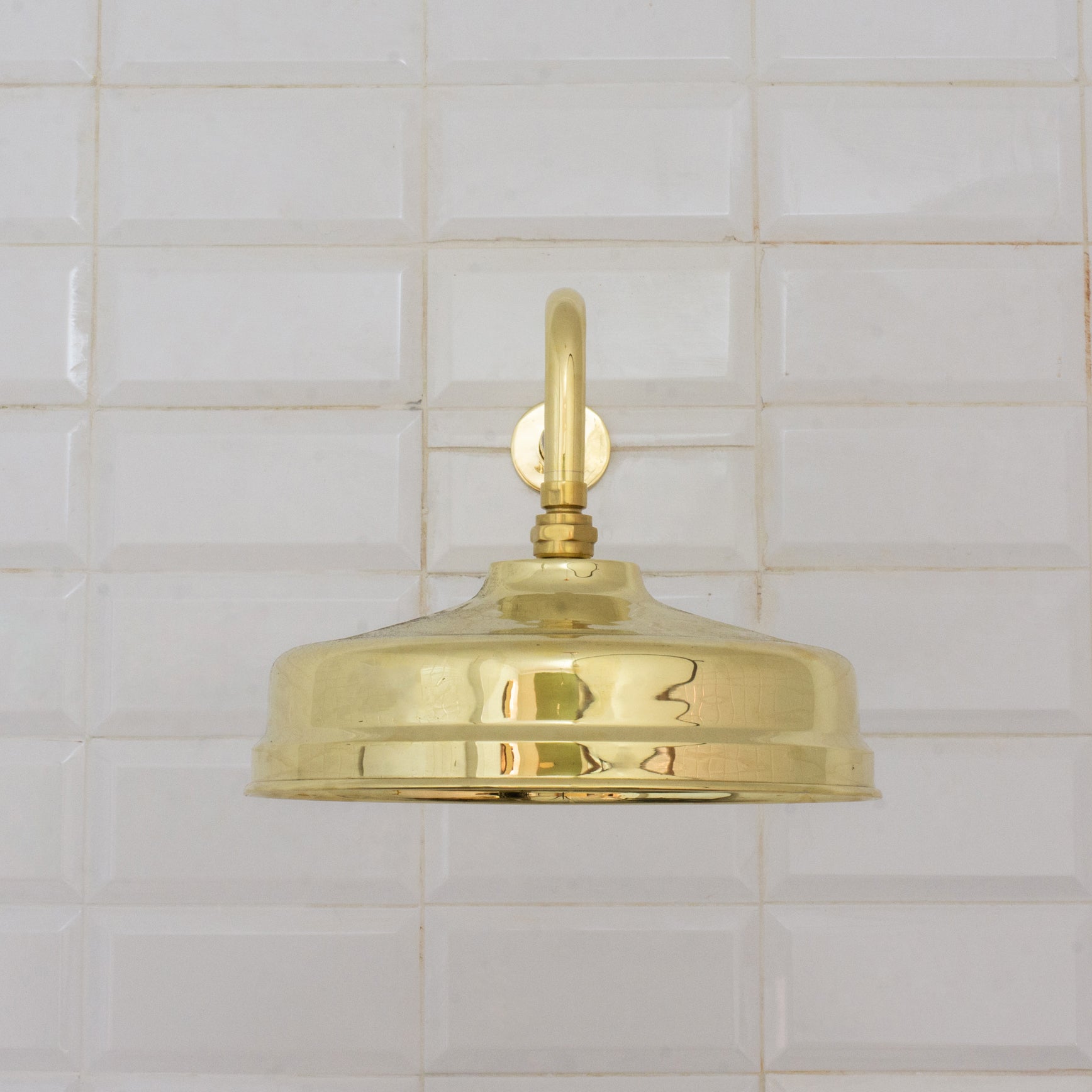 Unlacquered Brass Rain Shower Head | 12" Round