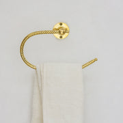 Unlacquered Brass Towel Holder, Towel Hanger, Wall Mount Towel Hook, Hand Engraved Finish