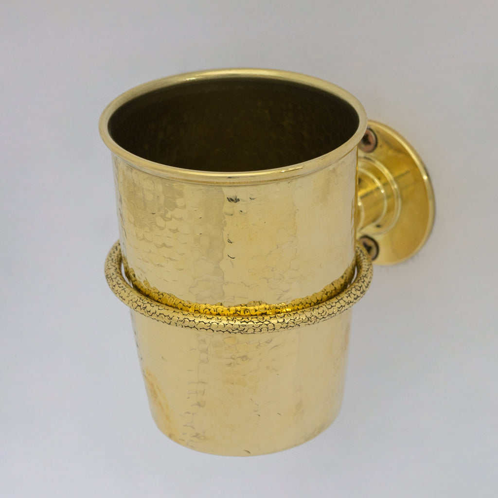 Unlacquered Brass Wall Mount Toothbrush Holder | Bathroom