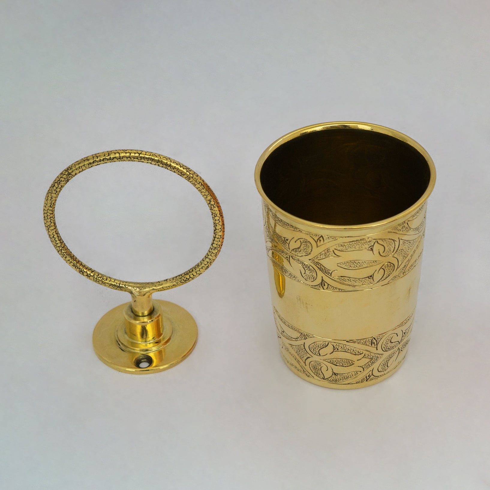 Unlacquered Brass Wall Mount Toothbrush Holder | Bathroom