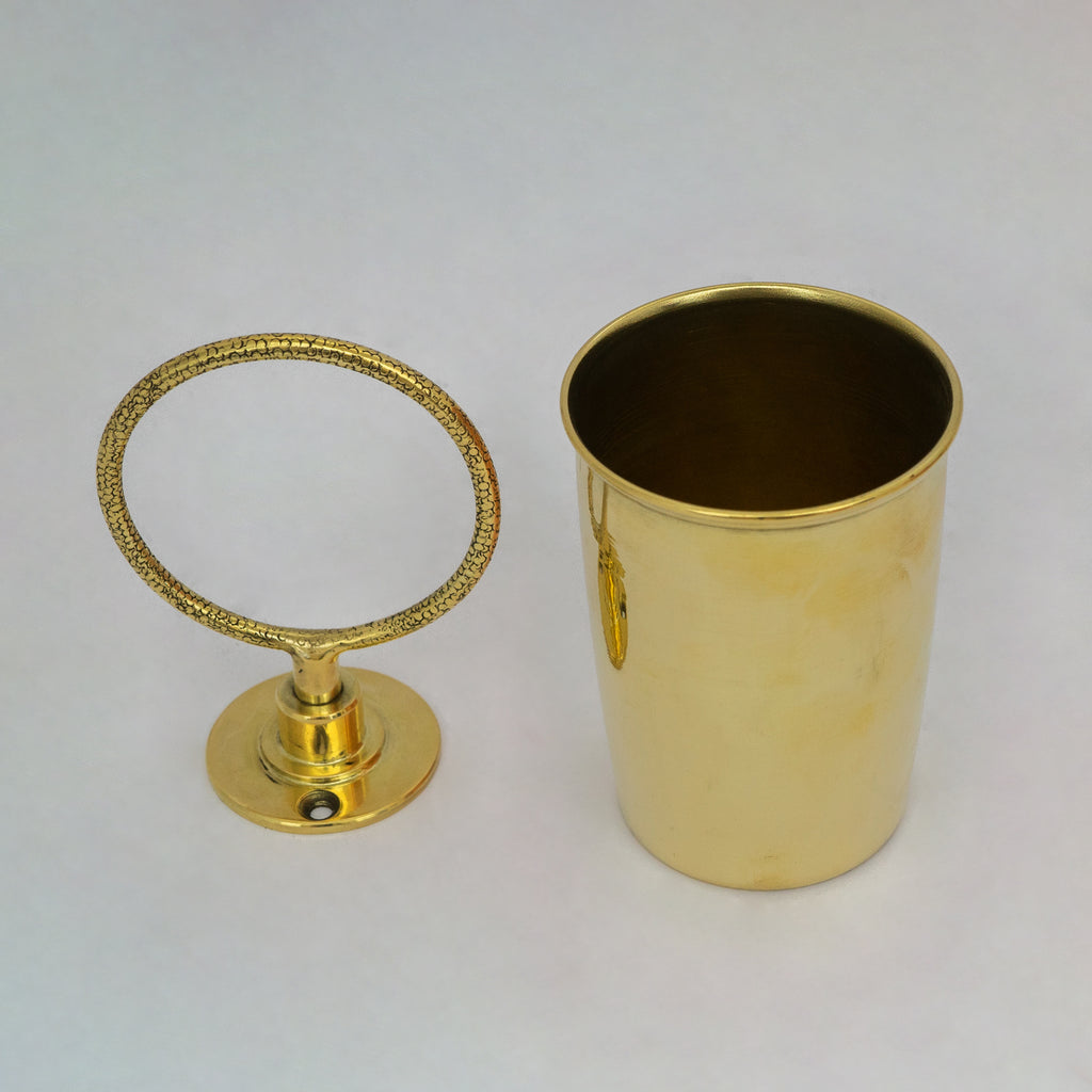 Unlacquered Brass Wall Mount Toothbrush Holder | Bathroom