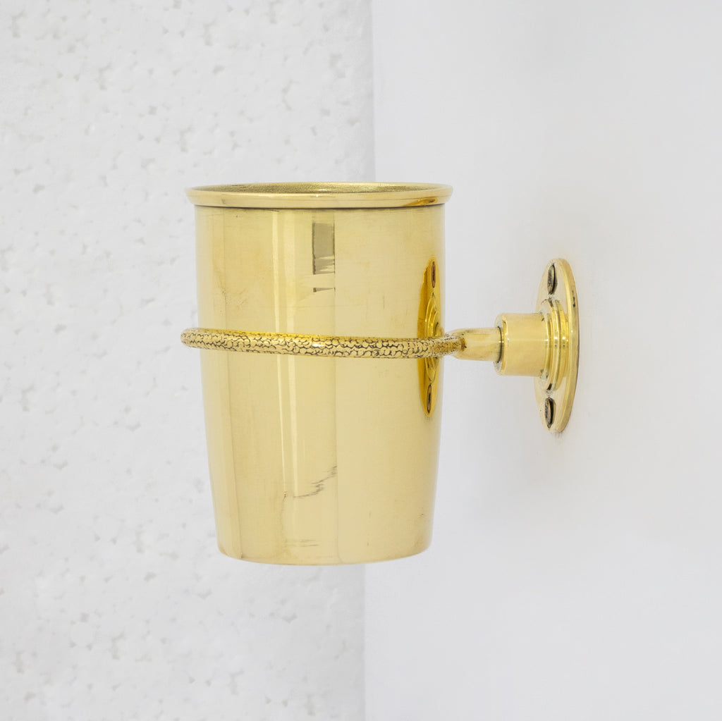 Unlacquered Brass Wall Mount Toothbrush Holder | Bathroom