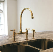 Bridgeford - Unlacquered Brass Kitchen Bridge Faucet